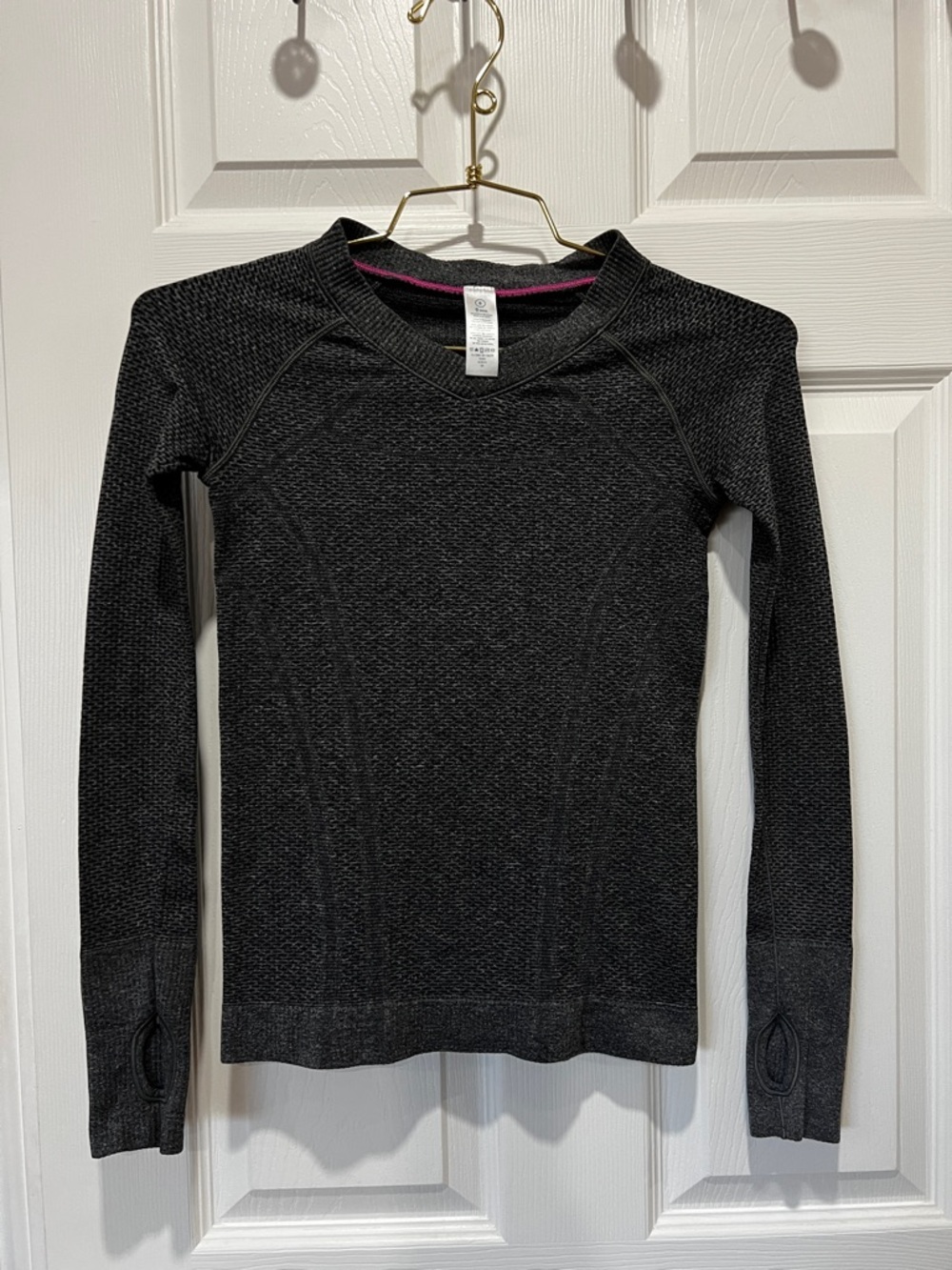 Ivivva by LULULEMON Girl’s Fly Tech Layering Top Heathered Gray Size 8